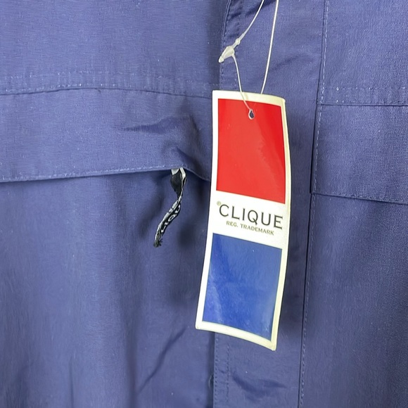 New Clique Men’s High Performance Mitchell Hooded Jacket Full Zip/Button Size M - Picture 4 of 16